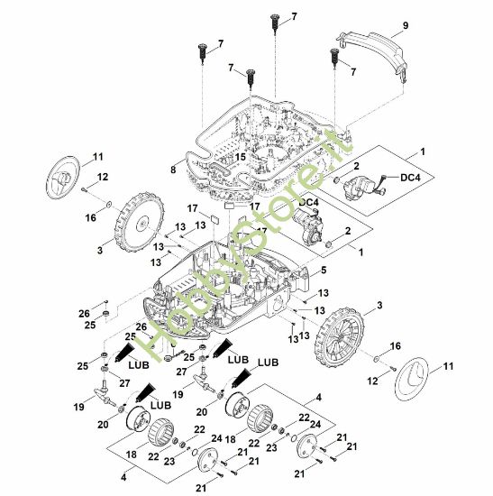 Picture of C - Telaio parte inferiore scocca RMI 632.1 PC