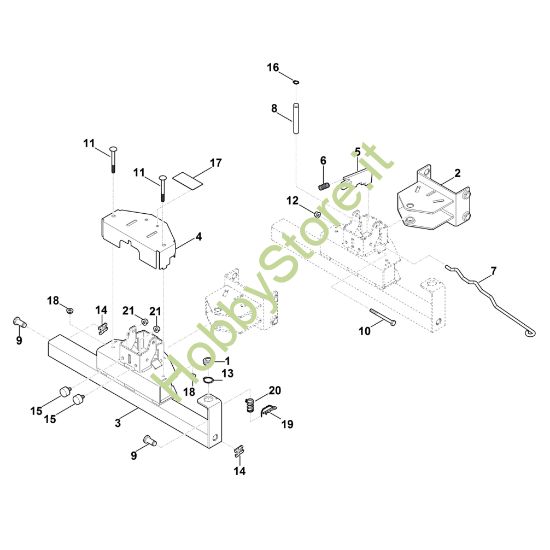 Picture of B - Sospensione scudo spazzaneve ASP 100.1