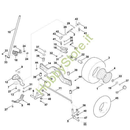 Picture of F - Sterzo, ruota anteriore RT 4082.0