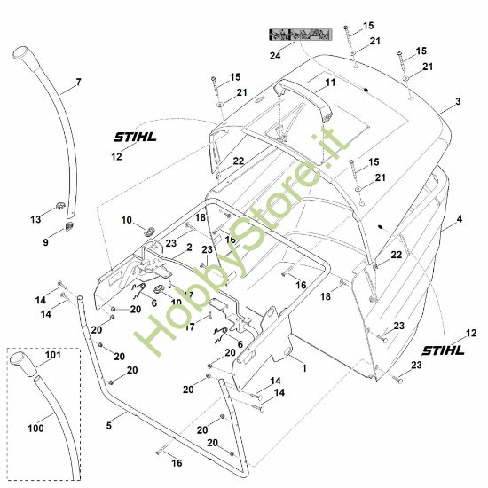 Picture of M - Cesto raccolta erba RT 4082.0