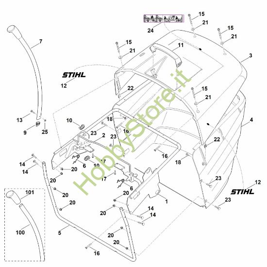 Picture of M - Cesto raccolta erba RT 4082.1