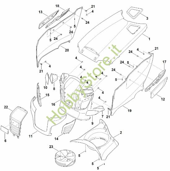 Picture of D - Cofano motore RT 4097.1 SX