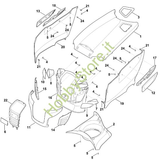 Picture of D - Cofano motore RT 4112.0 SZ
