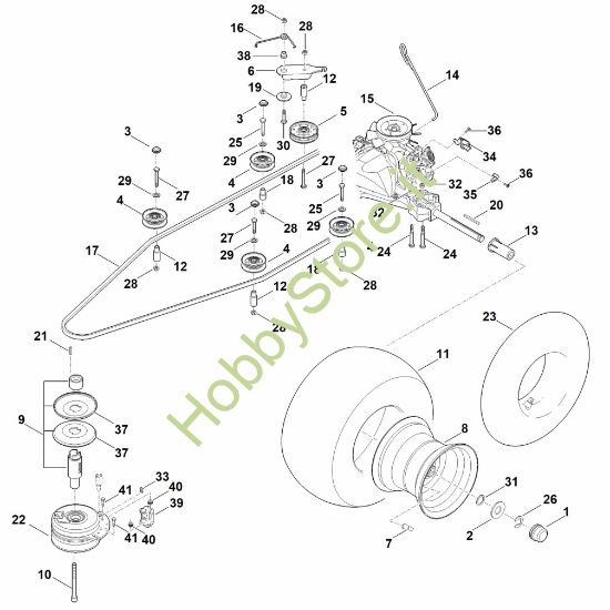 Picture of H - Cambio, ruota posteriore, frizione lama RT 4112.1 SZ