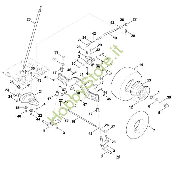 Picture of E - Sterzo, ruota anteriore RT 5097.0