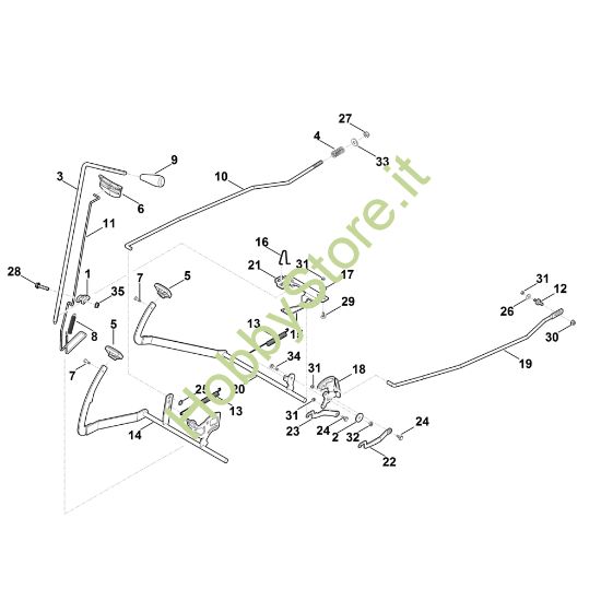 Picture of J - Freno, Freno di parcheggio, Leva azionamento RT 5097.0