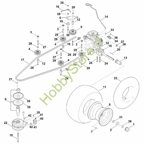Picture of I - Cambio, ruota posteriore, frizione lama RT 5097.0 Z