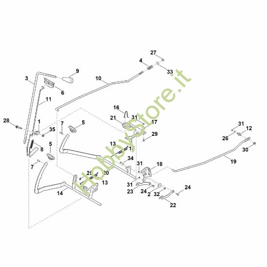 Picture of J - Freno, Freno di parcheggio, Leva azionamento RT 5097.1 Z