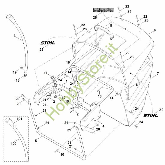 Picture of O - Cesto raccolta erba RT 6127.0 ZL