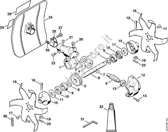 BC Coltivatore agricolo Attrezzi accessori BC 35 della marca STIHL