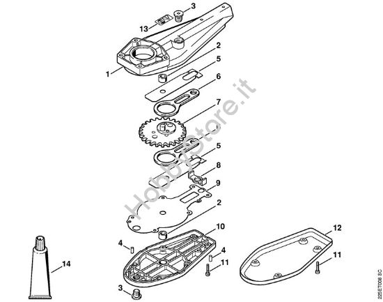 FH Riduttore lama 0° - 90° Attrezzi accessori FH 0° - 90° della marca STIHL
