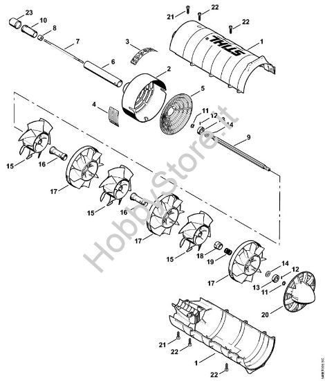 Carter soffiatore, stelo Attrezzi di applicazione (-KM) BG-KM della marca STIHL