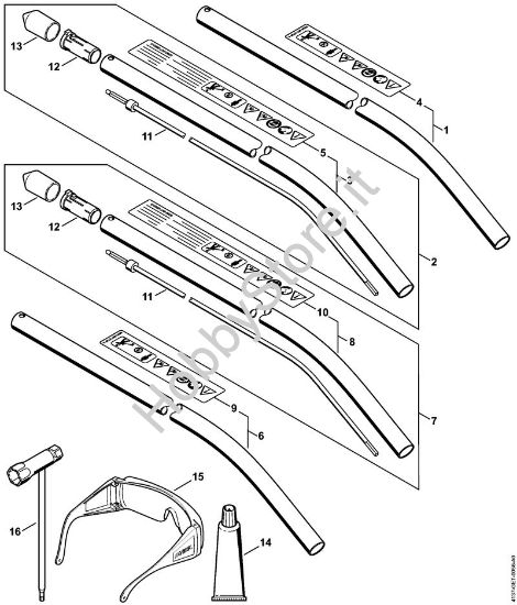 FCB-KM Stelo Attrezzi di applicazione (-KM) FCB-KM - 4137 della marca STIHL