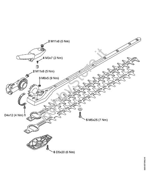 Coppie di serraggio Attrezzi di applicazione (-KM) HL-KM 145° della marca STIHL
