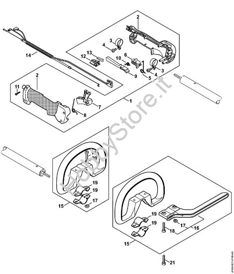 Impugnatura Motori Kombi (KM) KM 100 R della marca STIHL