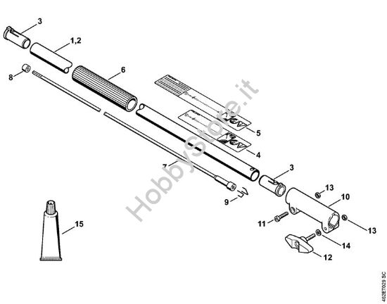 Prolunga dello stelo 1 m HT-KM Motori Kombi (KM) KM 130 R della marca STIHL