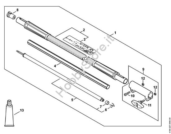 Carbon Prolunga dello stelo 1 m HT-KM, HL-KM Motori Kombi (KM) KM 131 R della marca STIHL