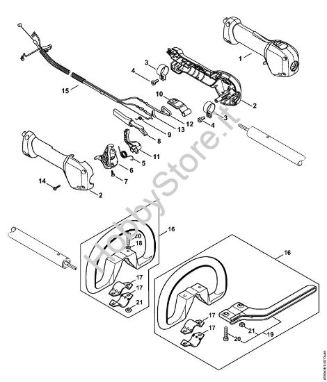 Impugnatura Motori Kombi (KM) KM 131 R della marca STIHL
