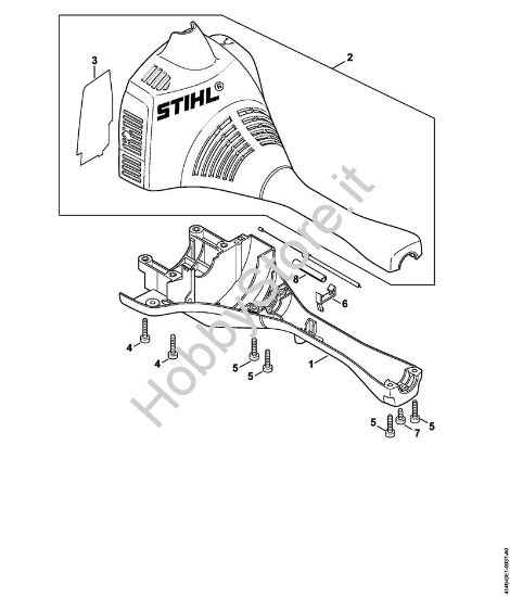 Carcassa motore (Impugnatura a manubrio) KM 55 Motori Kombi (KM) KM 55 della marca STIHL