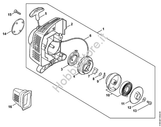 Dispositivo di avviamento ErgoStart KM 55 C-E Motori Kombi (KM) KM 55 C-E della marca STIHL