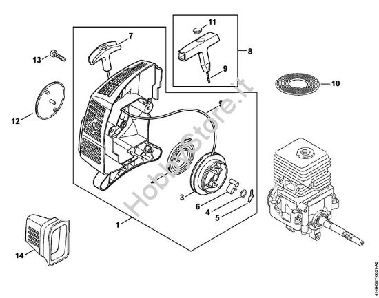 Dispositivo di avviamento Motori Kombi (KM) KM 55 R della marca STIHL