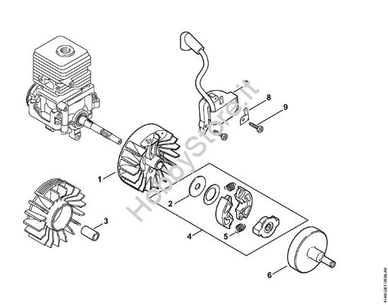 Impianto di accesione, Frizione Motori Kombi (KM) KM 55 R della marca STIHL