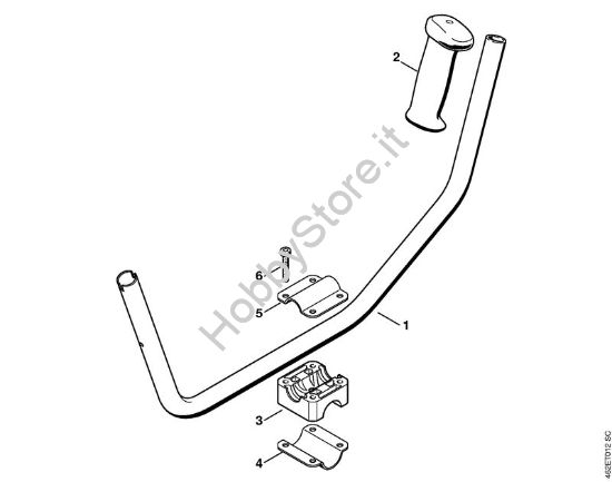 Impugnatura a manubrio (15.2003) Motori Kombi (KM) KM 85 della marca STIHL