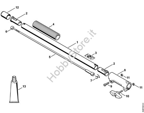 Prolunga dello stelo 0,5 m HL-KM 0°, HL-KM 135°, HT-KM, SP-KM Motori Kombi (KM) KM 94 RC-E della marca STIHL