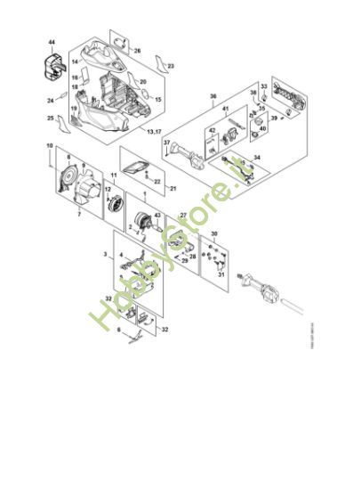 Picture of Elettromotore, carcassa motore, Impugnatura di comando KMA 135 R