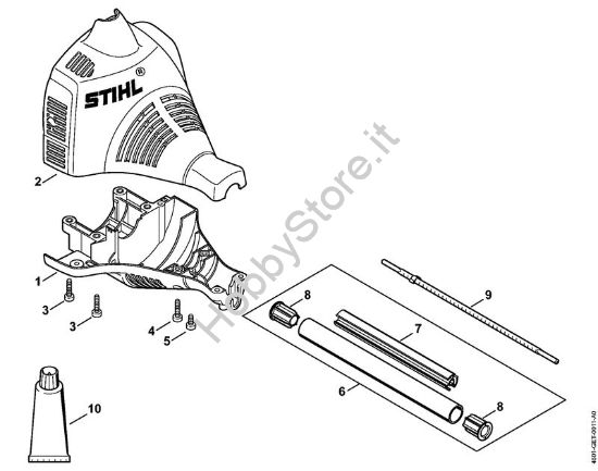 Carcassa motore, Stelo MultiMotore (MM) MM 55 della marca STIHL