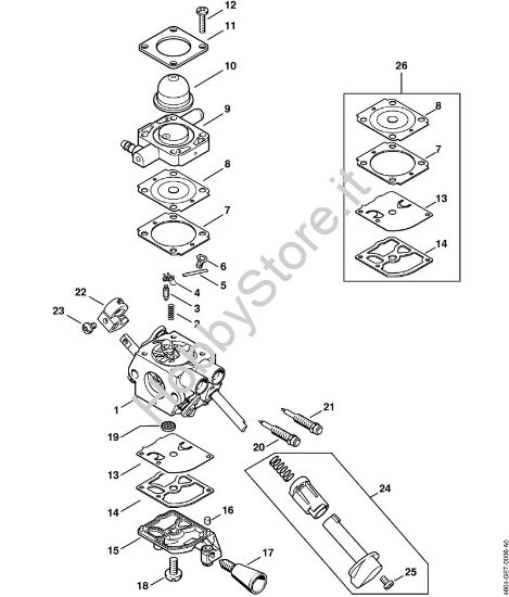 Carburatore MultiMotore (MM) MM 56 della marca STIHL