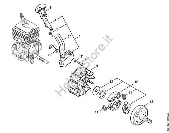 Impianto di accesione, Frizione MultiMotore (MM) MM 56 della marca STIHL