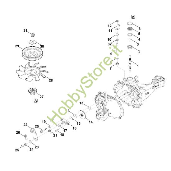 Picture of D - Albero di comando, Freno T3-AHBF-2X3C-1TX4