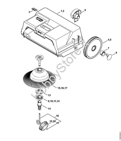 Serbatoio, Spazzola circolare Spazzatrici (KG) KG 550 della marca STIHL