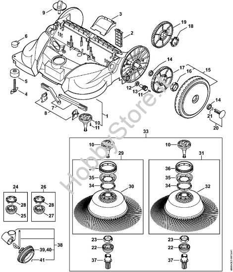 Telaio, Spazzola circolare Spazzatrici a batteria (KGA) KGA 770 della marca STIHL