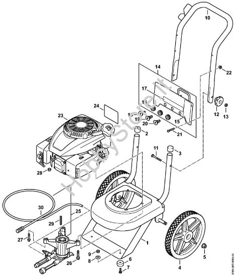 Carrello Idropulitrice a benzina (RB) RB 200 della marca STIHL