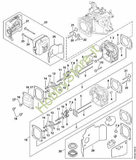 Picture of Cilindro, Comande valvole, Silenziatore RB 200