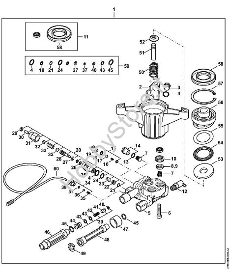 Pompa Idropulitrice a benzina (RB) RB 200 della marca STIHL