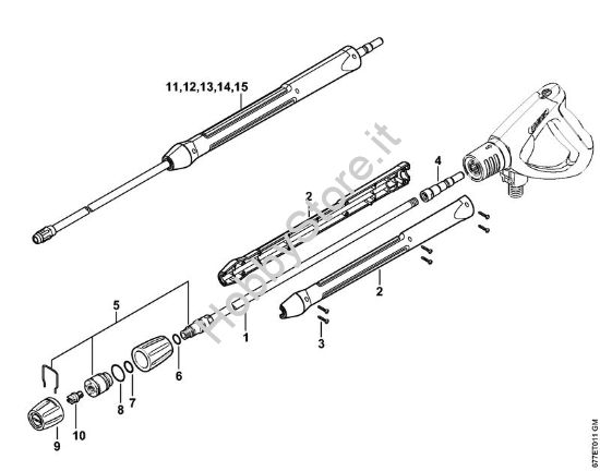 Tubo spruzzatore Idropulitrice a benzina (RB) RB 302 della marca STIHL
