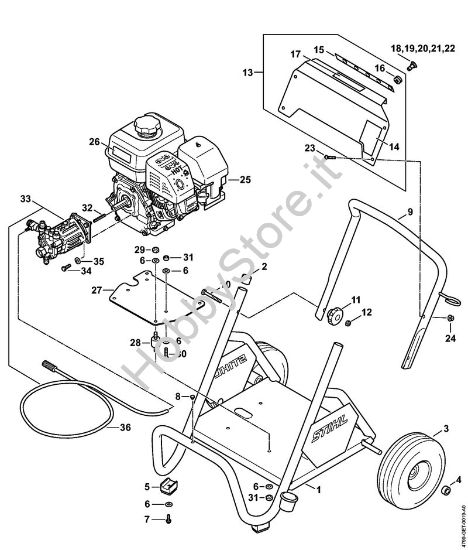 Carrello Idropulitrice a benzina (RB) RB 400 Dirt Boss della marca STIHL