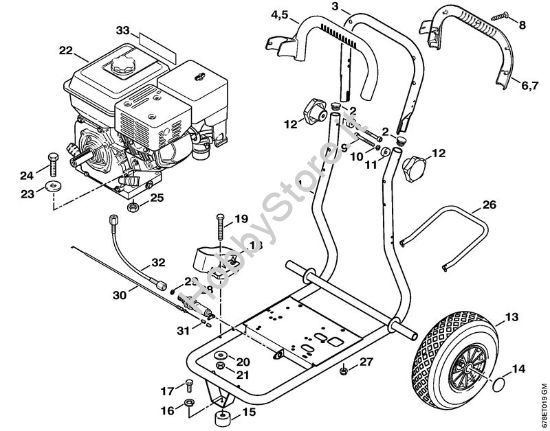 Carrello Idropulitrice a benzina (RB) RB 402 della marca STIHL