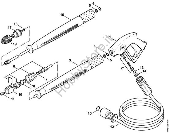 Pistola, tubo nebulizzatore Idropulitrice a benzina (RB) RB 402 della marca STIHL