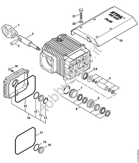Pompa, pistone Idropulitrice a benzina (RB) RB 402 della marca STIHL