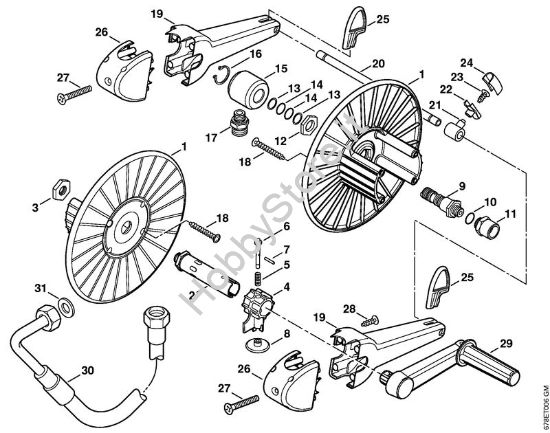 Tamburo avvolgi-flessibile Idropulitrice a benzina (RB) RB 402 della marca STIHL