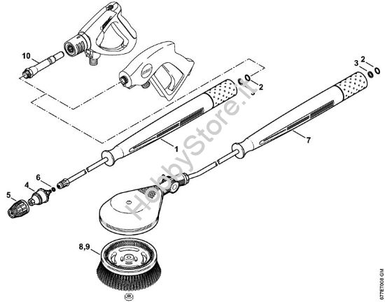 Ugello rotore, spazzola di lavaggio rotativa Idropulitrice a benzina (RB) RB 402 della marca STIHL