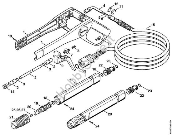 Pistola, tubo nebulizzatore Idropulitrice elettrica (RE) RE 101 K della marca STIHL
