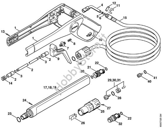Pistola, tubo nebulizzatore RE 102 K con interruttore automatico Idropulitrice elettrica (RE) RE 102 K USA della marca STIHL