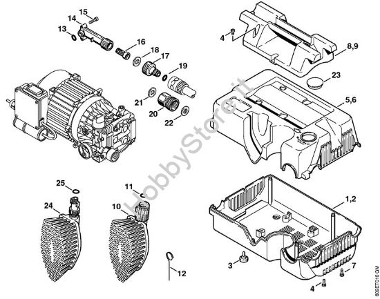 Cappottatura Idropulitrice elettrica (RE) RE 104 K della marca STIHL