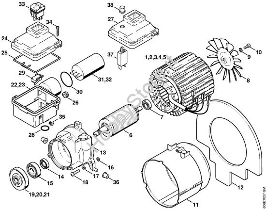 Elettromotore Idropulitrice elettrica (RE) RE 105 K della marca STIHL