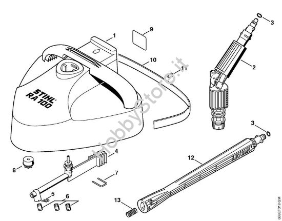 Appliciazioni pulitrice per superfici RA 100 Idropulitrice elettrica (RE) RE 107 della marca STIHL